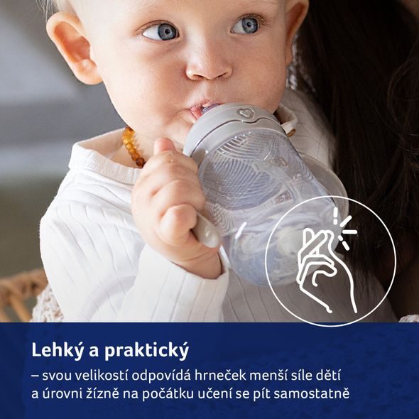 LOVI PRVNÍ HRNEČEK SE SLÁMKOU A ZÁVAŽÍM HARMONY 150ML - DĚTSKÉ HRNEČKY - KRMENÍ