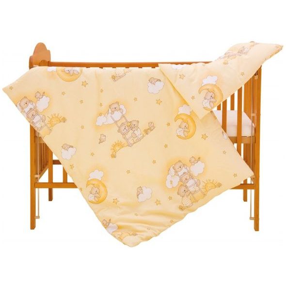 SCARLETT DĚTSKÉ POVLEČENÍ 2-DÍLNÉ MRÁČEK BÉŽOVÉ 90X120CM - POVLEČENÍ DO POSTÝLKY - SPINKÁNÍ