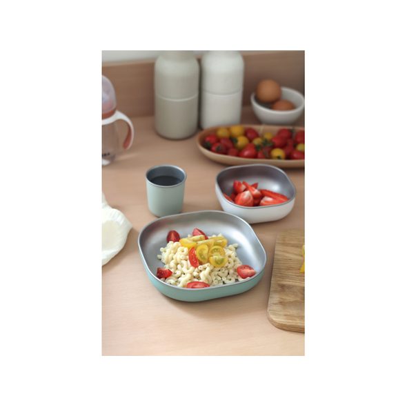 BEABA JÍDELNÍ SADA NEREZ 3-DÍLNÁ SAGE GREEN - MISKY, TALÍŘKY A PODLOŽKY - KRMENÍ