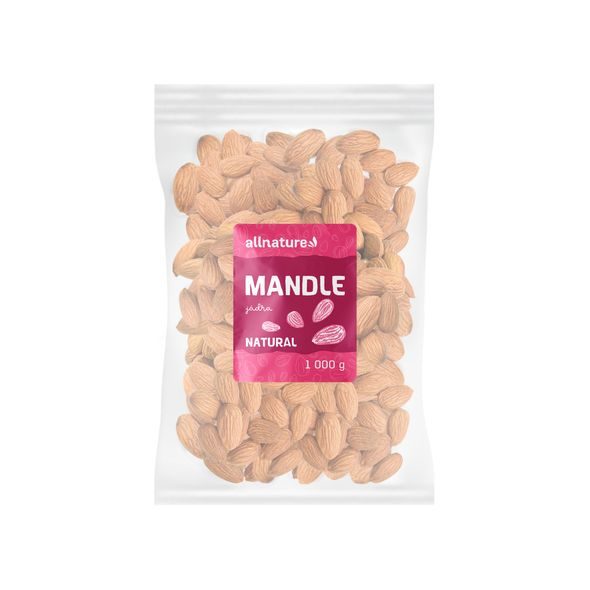 ALLNATURE MANDLE JÁDRA 1000 G - SLANÉ ZOBÁNÍ - PRE MAMIČKY