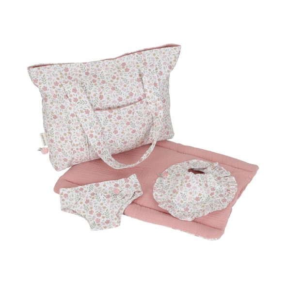 LITTLE DUTCH PŘEBALOVACÍ TAŠKA PRO PANENKY SOFT FLOWERS - LITTLE DUTCH - PRO DĚTI