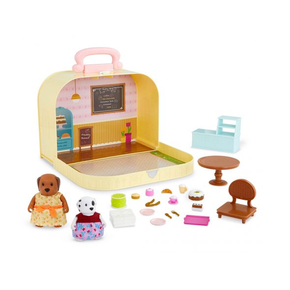 LI'L WOODZEEZ SADA V KUFŘÍKU CUKRÁRNA - DOPLŇKY PRO FIGURKY - PRO DĚTI