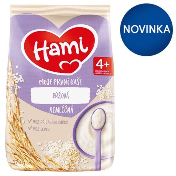 HAMI NEMLÉČNÁ KAŠE RÝŽOVÁ 170G - KAŠE - KRMENÍ