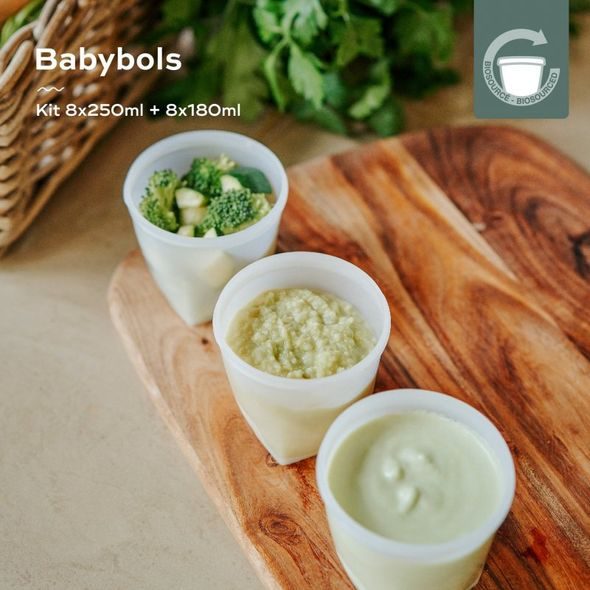 BABYMOOV MISKY S VÍČKY BIO 8X 180ML + 8X 250ML - MISKY, TALÍŘKY A PODLOŽKY - KRMENÍ