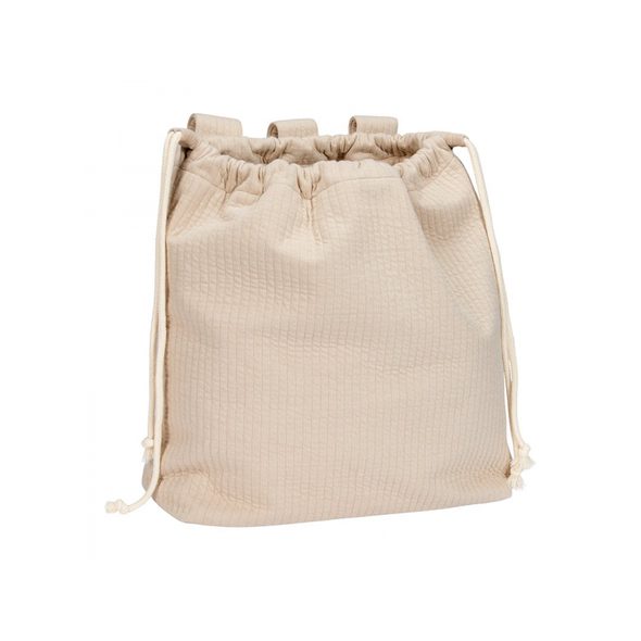LITTLE DUTCH ZÁVĚSNÁ TAŠKA NA HRAČKY PURE BEIGE - BOXY NA HRAČKY - SPINKÁNÍ