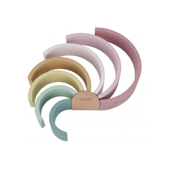 LITTLE DUTCH SKLÁDAČKA DŘEVĚNÁ DUHA FAIRY GARDEN - MOTORICKÉ A HRY - PRO DĚTI