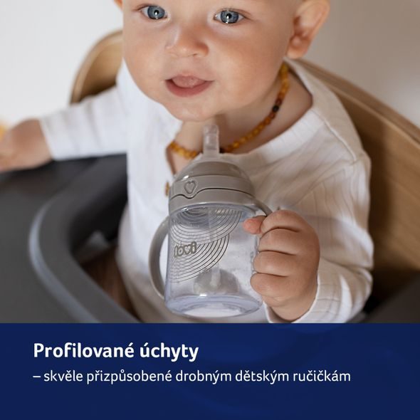LOVI PRVNÍ HRNEČEK SE SLÁMKOU A ZÁVAŽÍM HARMONY 150ML - DĚTSKÉ HRNEČKY - KRMENÍ