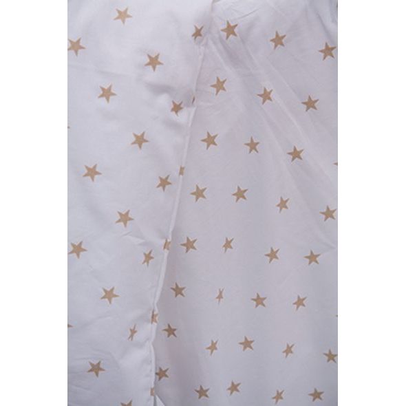 SCARLETT DĚTSKÉ POVLEČENÍ 2-DÍLNÉ HVĚZDIČKA BÉŽOVÁ 100X135CM - POVLEČENÍ DO POSTÝLKY - SPINKÁNÍ