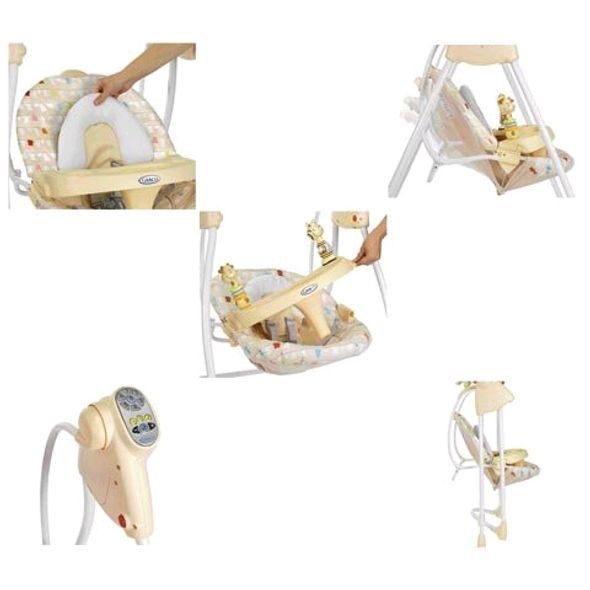 GRACO LOVIN HUG SWING S ADAPTÉREM 2014 - LEHÁTKA A HOUPADLA - SPINKÁNÍ