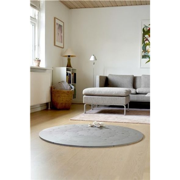 BABYDAN KULATÁ HRACÍ PODLOŽKA PUZZLE/DRÁHA GREY 110CM - HRACÍ PODLOŽKY NA ZEM - SPINKÁNÍ