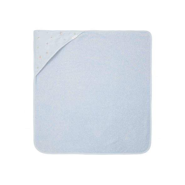 LITTLE DUTCH OSUŠKA S KAPUCÍ 100X100 CM FOREST FRIENDS BLUE - OSUŠKY A DĚTSKÉ ŽUPANY - KOUPÁNÍ A ZDRAVÍ