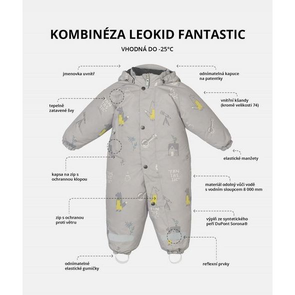 LEOKID ZIMNÍ KOMBINÉZA FANTASTIC - ZIMNÍ KOMBINÉZY - PRO DĚTI