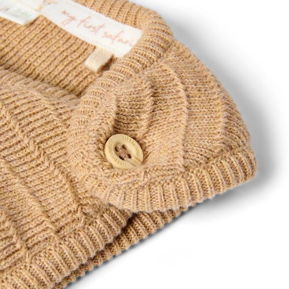 LITTLE DUTCH OVERAL PLETENÝ BEZ RUKÁVŮ SAFARI FRIENDS SOFT TAN VEL. 62 - OVERALY - PRO DĚTI