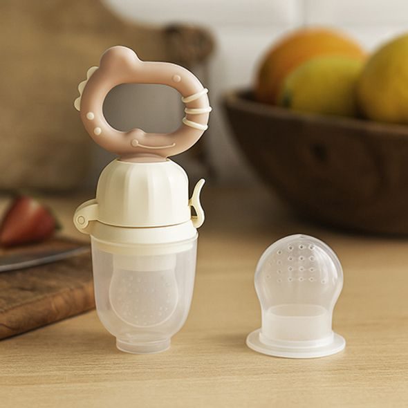 BABYONO KOUSÁTKO NA PODÁVÁNÍ JÍDLA DINO BÉŽOVÁ 6M+ - KOUSÁTKA - PRO DĚTI