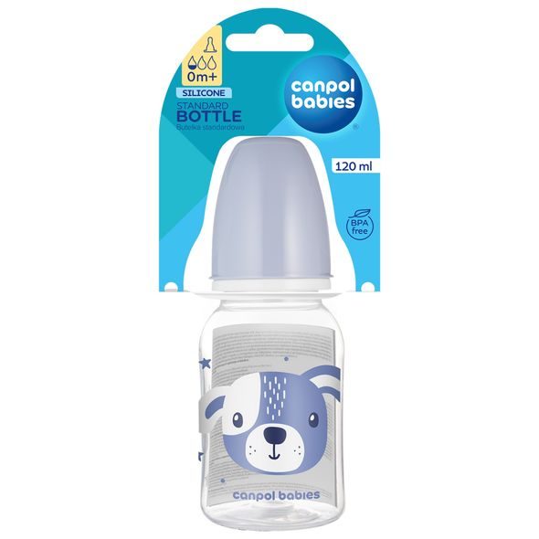 CANPOL BABIES LAHEV ÚZKOHRDLÁ CUTE ANIMALS 120ML PEJSEK - KOJENECKÉ LAHVE - KRMENÍ