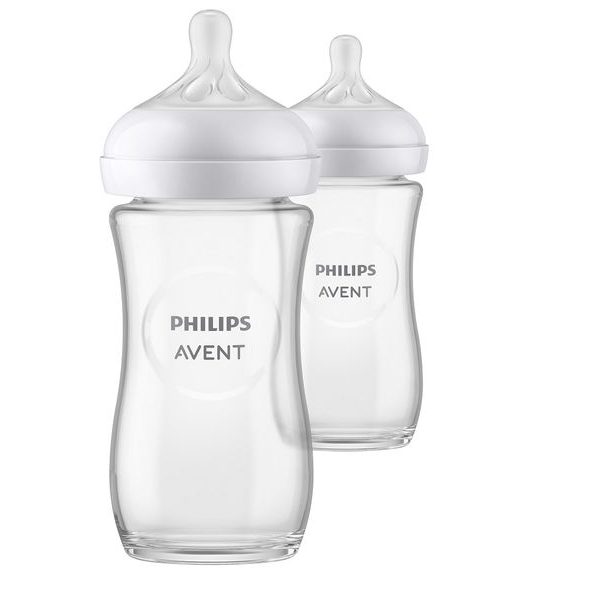 PHILIPS AVENT LÁHEV NATURAL RESPONSE SKLENĚNÁ 240 ML, 1M+, 2 KS - KOJENECKÉ LAHVE - KRMENÍ