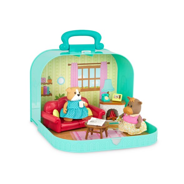 LI'L WOODZEEZ SADA V KUFŘÍKU OBÝVACÍ POKOJ - DOPLŇKY PRO FIGURKY - PRO DĚTI