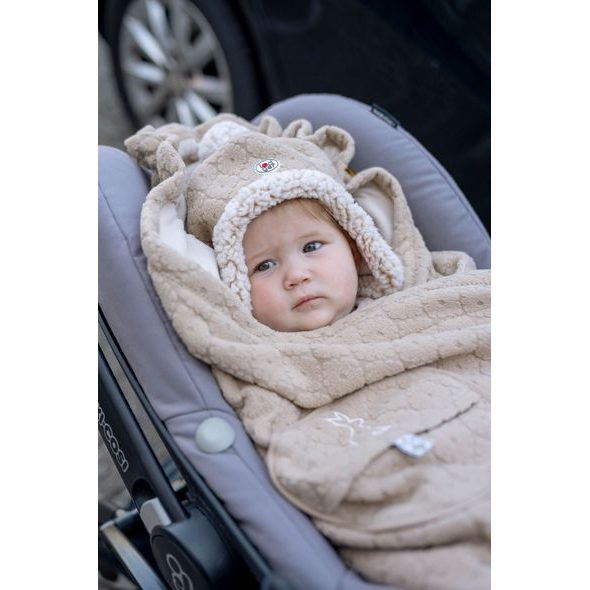 LODGER WRAPPER FOLKLORE FLEECE BEIGE - ZAVINOVAČKY - SPINKÁNÍ