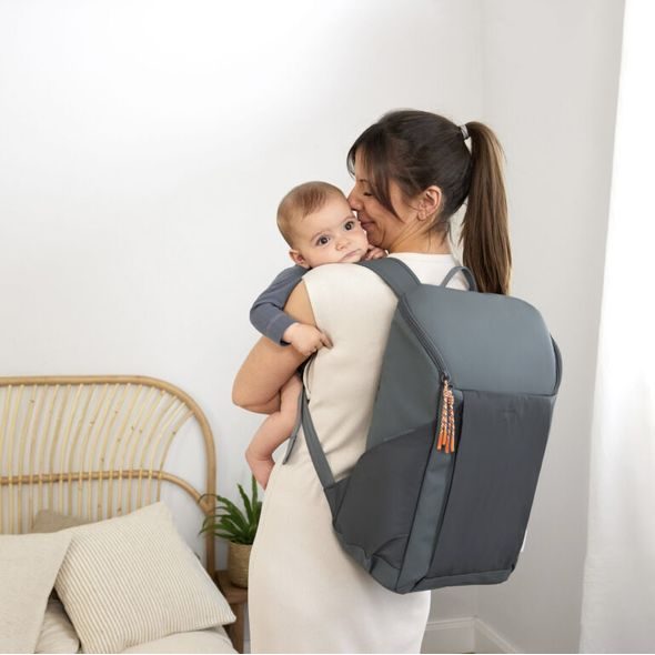 LÄSSIG GREEN LABEL SLENDER UP BACKPACK REFLECTIVE ANTHRACITE - PŘEBALOVACÍ BATOHY - KOČÁRKY A PŘÍSLUŠENSTVÍ