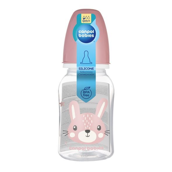 CANPOL BABIES LAHEV ÚZKOHRDLÁ CUTE ANIMALS 120ML ZAJÍC - KOJENECKÉ LAHVE - KRMENÍ