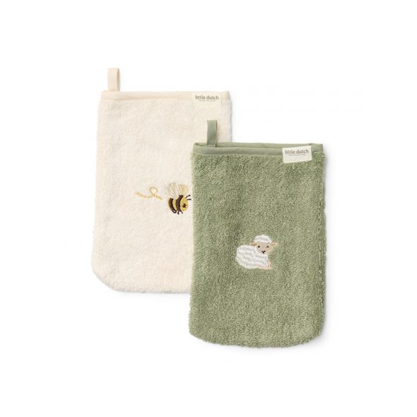 LITTLE DUTCH ŽÍNKY S VÝŠIVKOU 2 KS FARMA - ŽÍNKY A HOUBIČKY - KOUPÁNÍ A ZDRAVÍ