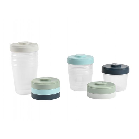 BEABA SADA KELÍMKŮ NA JÍDLO 4X 150ML / 4X 250ML - DĚTSKÉ HRNEČKY - KRMENÍ