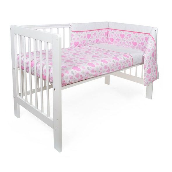 TOMI POVLEČENÍ TISK SRDCE PLNÁ (MANTINEL 180CM) AKCE - POVLEČENÍ DO POSTÝLKY - SPINKÁNÍ