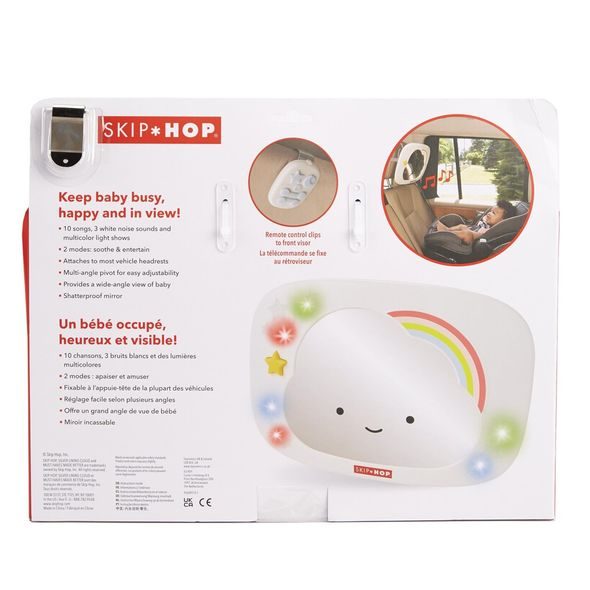 SKIP HOP ZRCADLO ZPĚTNÉ DO AUTA SE SVĚTLY A ZVUKY SILVER LINING CLOUD - ZRCÁTKA DO AUTA - AUTOSEDAČKY A PŘÍSLUŠENSTVÍ
