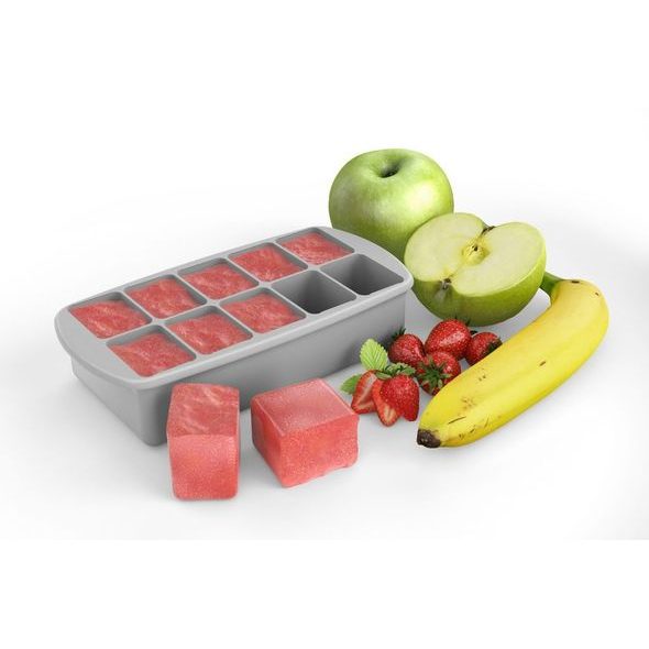 MELII SILIKONOVÁ MRAZÍCÍ FORMA NA PŘÍKRMY - ŠEDÁ - USKLADNĚNÍ JÍDLA - KRMENÍ