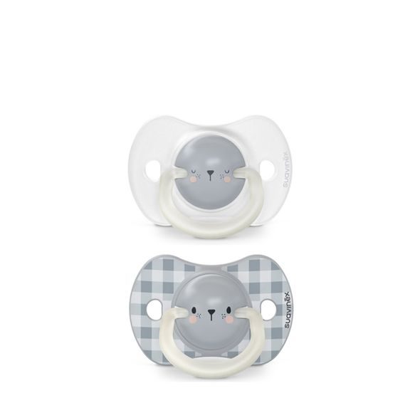 SUAVINEX ŠIDÍTKO DEN&NOC FYZIOLOGICKÉ SILIKON 0-6M 2KS - ŠIDÍTKA A DOPLŇKY - KRMENÍ