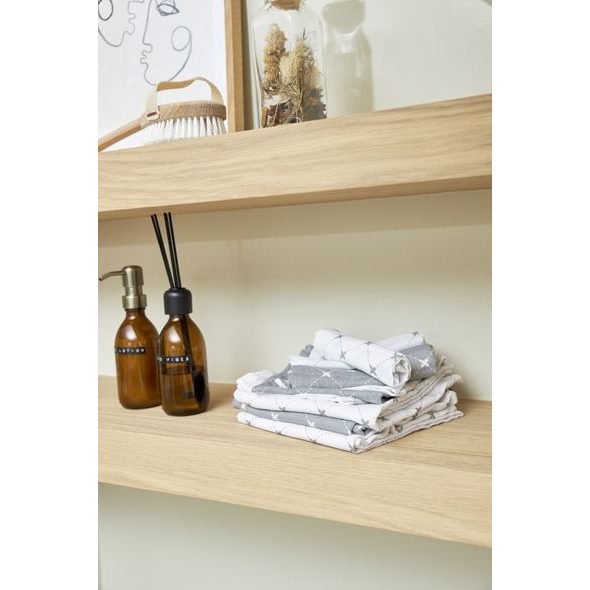 MEYCO MUŠELÍNOVÉ PLENY 70X70CM 3-BALENÍ - LOUIS GREY - LÁTKOVÉ PLENY SKLÁDANÉ - PŘEBALOVÁNÍ