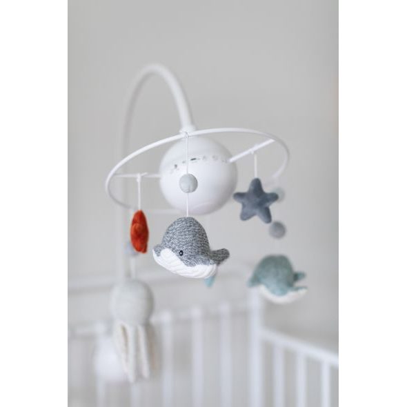 FLOW HUDEBNÍ KOLOTOČ NA POSTÝLKU OCEAN - KOLOTOČE NA POSTÝLKU - PRO DĚTI