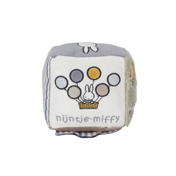 LITTLE DUTCH KOSTKA TEXTILNÍ KRÁLÍČEK MIFFY FLUFFY GREEN - SENZORICKÉ HRAČKY - PRO DĚTI