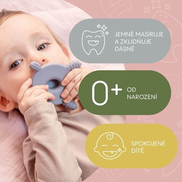 ZOPA SILIKONOVÉ DŘEVĚNÉ KOUSÁTKO TURTLE - KOUSÁTKA - PRO DĚTI