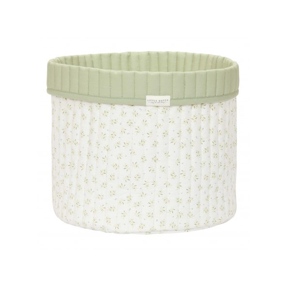 LITTLE DUTCH KOŠÍK TEXTILNÍ OBOUSTRANNÝ VELKÝ BLUEBERRY LEAVES - ORGANIZÉRY NA PŘEBALOVACÍ PULT - PŘEBALOVÁNÍ