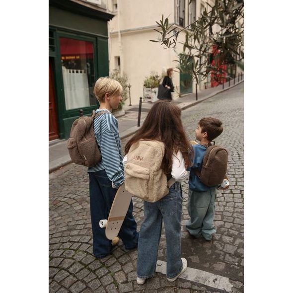 STUDIO NOOS TEDDY MIDI BATŮŽEK S PŘEDNÍ KAPSOU ECRU - BATOHY A TAŠKY - PRO DĚTI