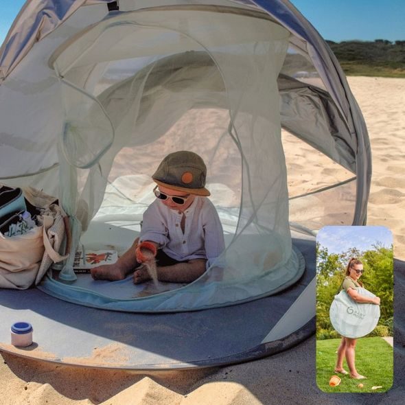 BABYMOOV SKLÁDACÍ STAN MOOV & PROTECT GREEN LAGOON - UV STANY - PRO DĚTI