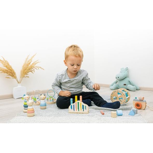 ZOPA DŘEVĚNÉ NASAZOVACÍ ZVÍŘÁTKO - MOTORICKÉ A HRY - PRO DĚTI