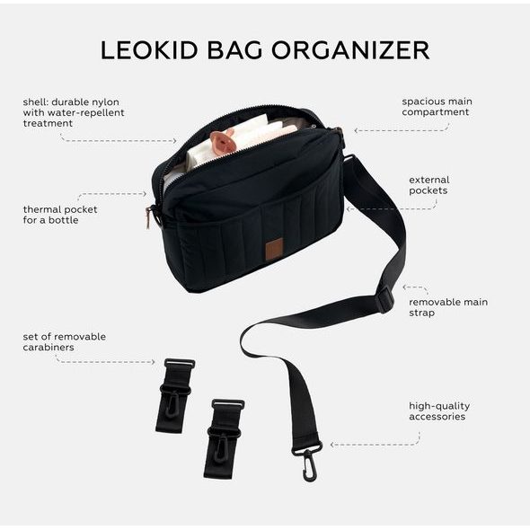 LEOKID ORGANIZÉR NA KOČÁREK BLACK PEBBLE - ORGANIZÉRY A KOŠÍKY - KOČÁRKY A PŘÍSLUŠENSTVÍ
