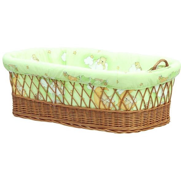 SCARLETT MOJŽÍŠŮV KOŠÍK PRO MIMINKO MRÁČEK - ZELENÁ - KOŠÍKY A KOLÉBKY - SPINKÁNÍ