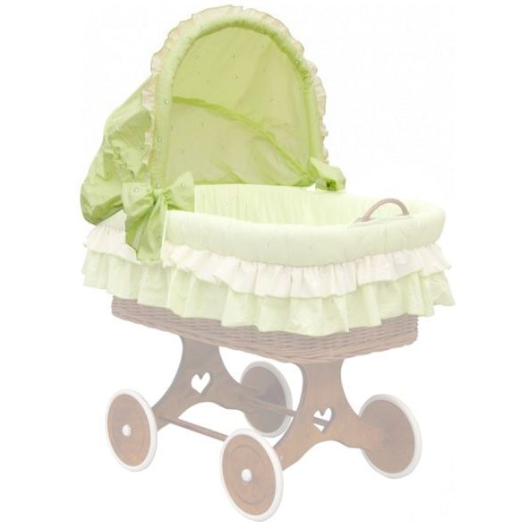 SCARLETT BOUDIČKA K PROUTĚNÉMU KOŠI DRÁČEK- ZELENÁ - KOŠÍKY A KOLÉBKY - SPINKÁNÍ