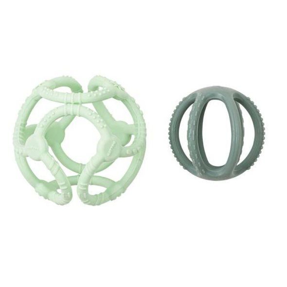 NATTOU KOUSÁTKO SILIKONOVÉ MÍČ 2V1 BEZ BPA 10 CM MINT - KOUSÁTKA - PRO DĚTI