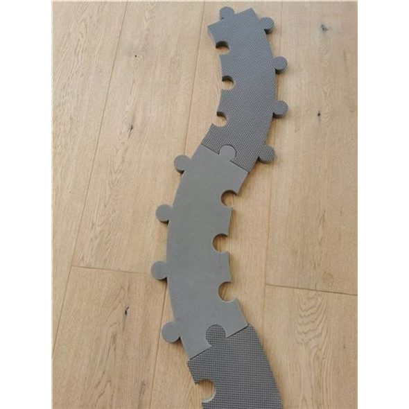 BABYDAN KULATÁ HRACÍ PODLOŽKA PUZZLE/DRÁHA GREY 110CM - HRACÍ PODLOŽKY NA ZEM - SPINKÁNÍ
