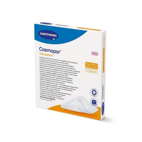 HARTMANN COSMOPOR TRANSPARENT 9X10CM STERILNÍ 5KS - OSTATNÍ ZDRAVOTNICKÝ MATERIÁL - KOUPÁNÍ A ZDRAVÍ