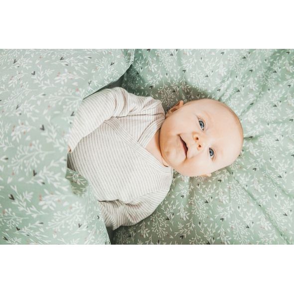 ENIE BABY MANTINEL ŠEDÝ S KVĚTY - MANTINELY - SPINKÁNÍ