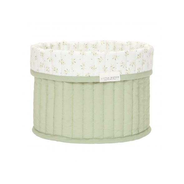 LITTLE DUTCH KOŠÍK TEXTILNÍ OBOUSTRANNÝ MALÝ BLUEBERRY LEAVES - ORGANIZÉRY NA PŘEBALOVACÍ PULT - PŘEBALOVÁNÍ