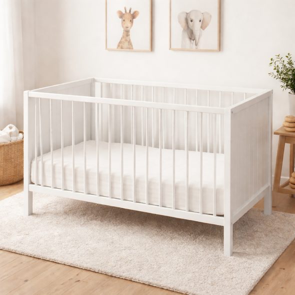 PETITE&MARS POSTÝLKA DŘEVĚNÁ MILA 3 IN 1 WHITE WOOD 120X60 CM - DŘEVĚNÉ POSTÝLKY - SPINKÁNÍ