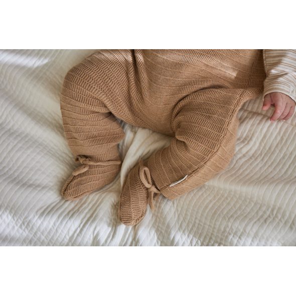LITTLE DUTCH BOTIČKY PLETENÉ SAFARI FRIENDS SOFT TAN VEL. 62/74 - KOJENECKÉ CAPÁČKY - PRO DĚTI