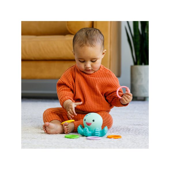 INFANTINO SVÍTÍCÍ CHOBOTNICE S KROUŽKY DO KOUPELE - HRAČKY DO VANY - PRO DĚTI