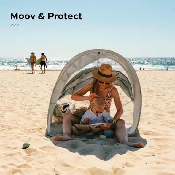 BABYMOOV SKLÁDACÍ STAN MOOV & PROTECT GREEN LAGOON - UV STANY - PRO DĚTI